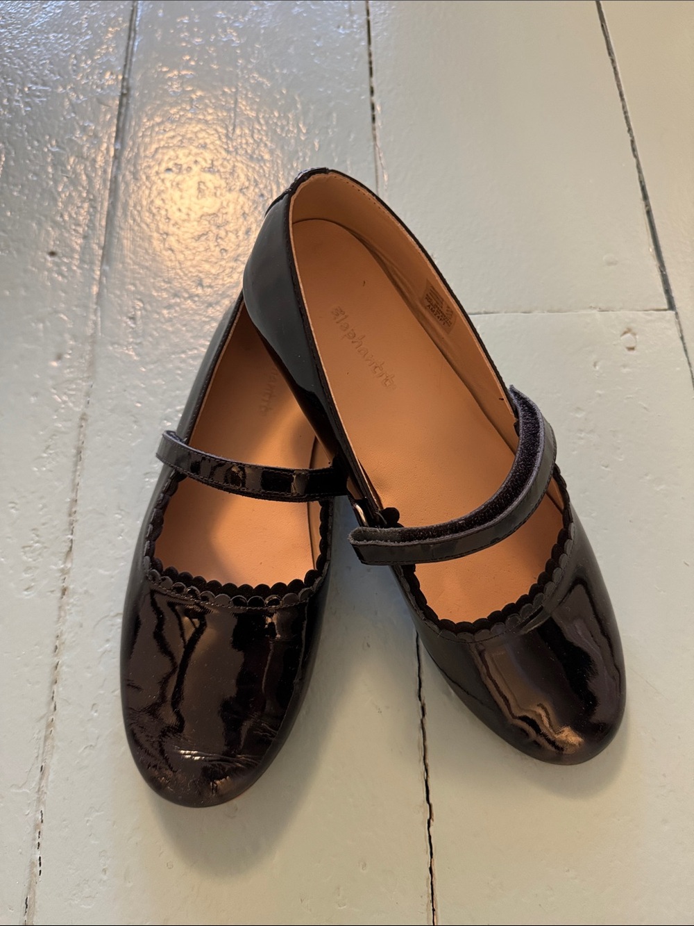 Elephantito Girls Black Patent Mary Jane Dress Shoes
